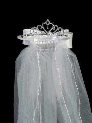 Communion Veil with Crown - Style 705